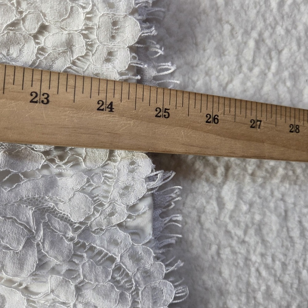 Isaac Mizrahi Live! Blouse Womens Small White Round Neck 3/4 Bell Sleeve Lace - Picture 5 of 5